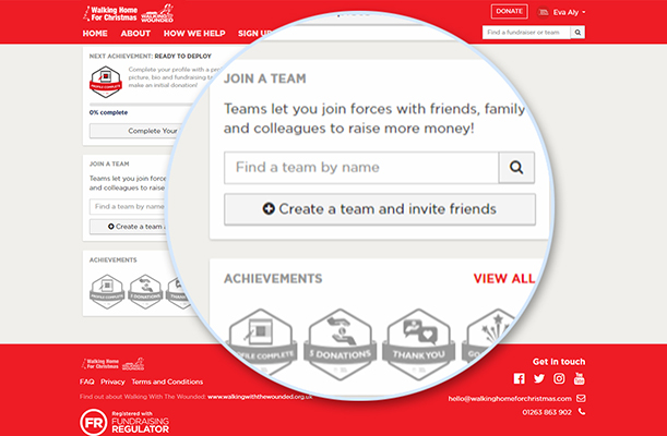 screenshot showing Create a team and invite members