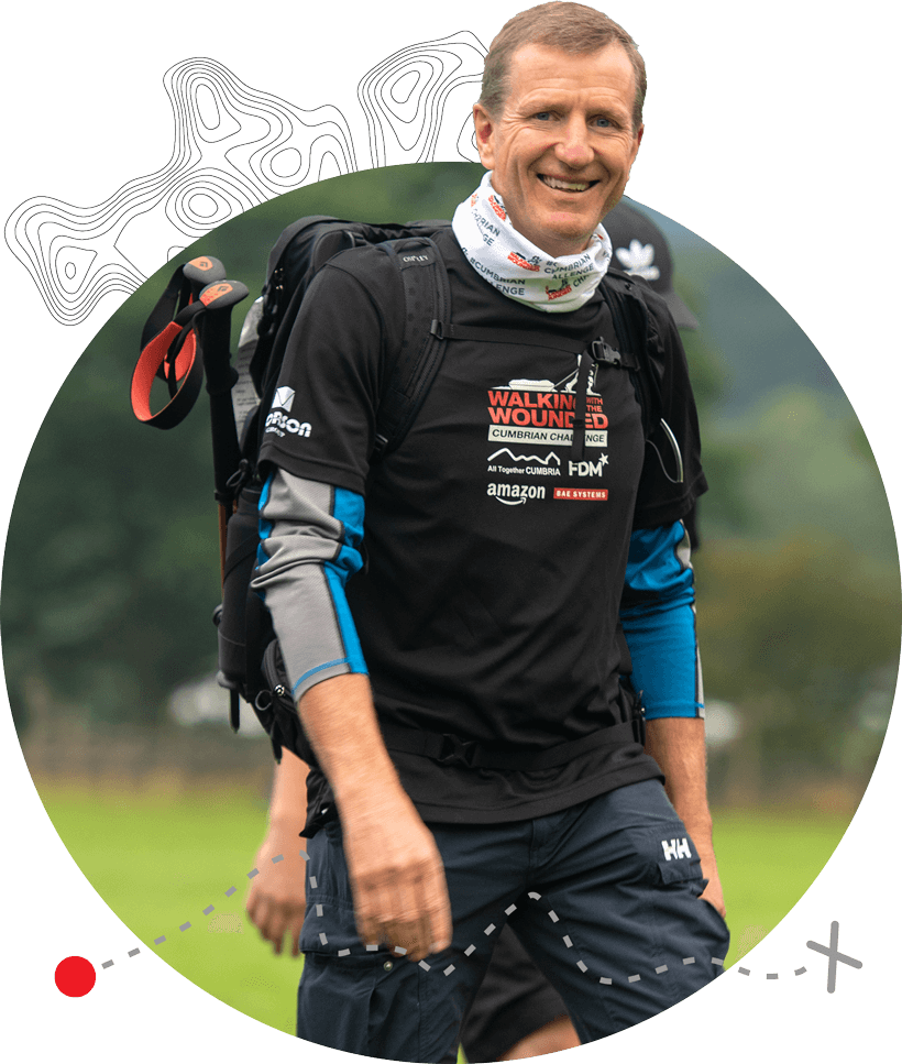 Fundraising. Walking With The Wounded Cumbrian Challenge Buff.