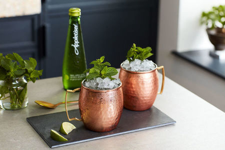Small elderflower punch copper two serves with product v2